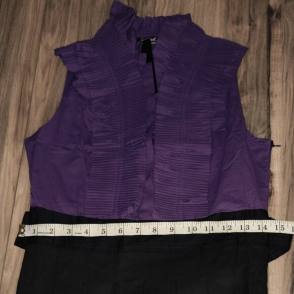 Rachael G. Black and Purple Sleeveless Summer Dress, Size S and M - Picture 6 of 12